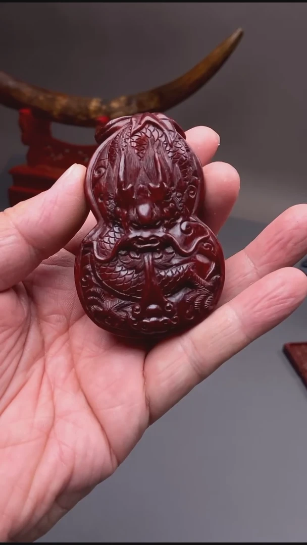 小叶紫檀印度小叶紫檀 福禄双权 龙瓢