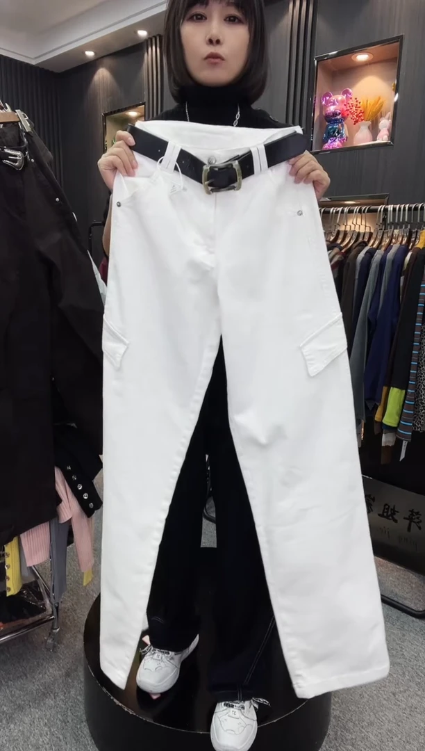 98251白色牛仔裤--28码