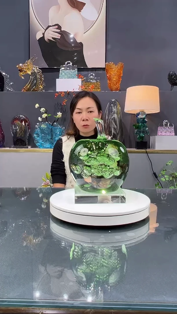 琉璃 水晶琉璃摆件1个
