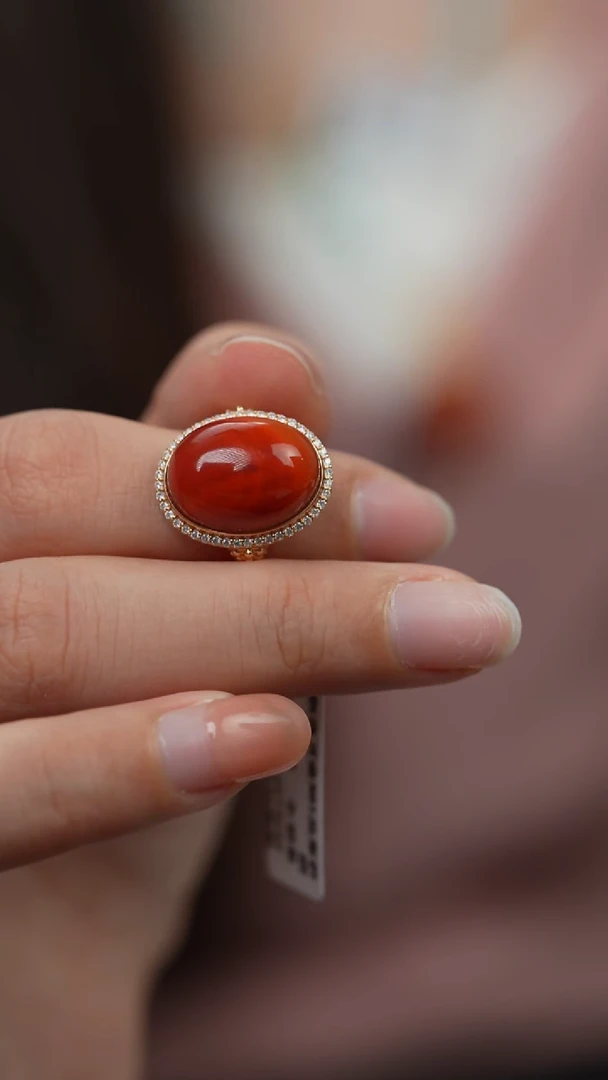 未镶嵌X103（多样性发一件）南红玛瑙戒指