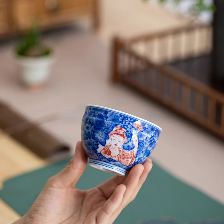 【景德詺兮】花开见佛束口杯MX1064/80cc