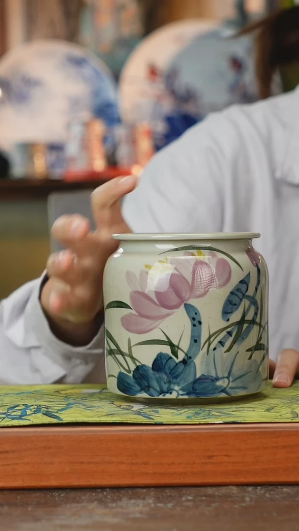 摆件景德镇釉下手绘陶瓷茶具，咖啡杯