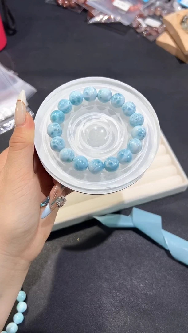 未镶嵌针钠钙石（海纹石）手串15d多样性发其一【1条】默认微瑕