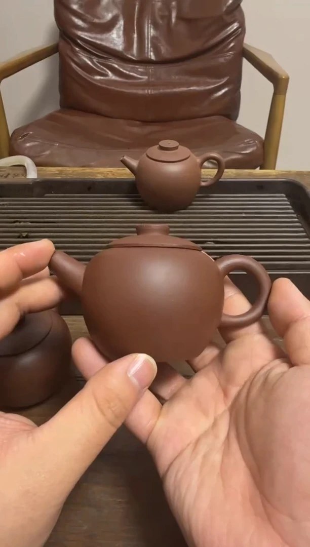 茶壶紫砂紫泥巨轮住养过130CC