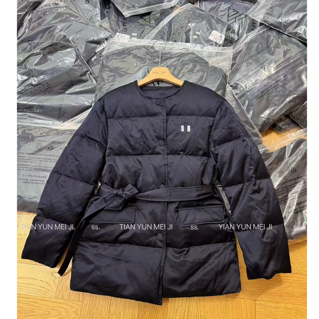 【no退no换 谨慎下单】圆领系带收腰鹅绒外套 YRF823