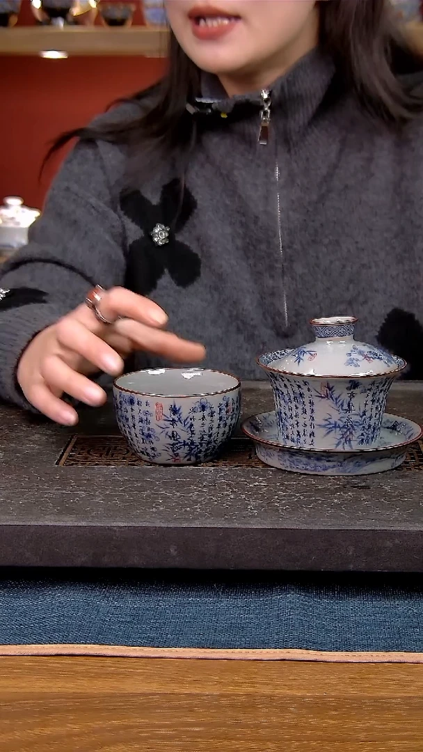 简装家用款2件套 老陶泥开片纹陶瓷茶具