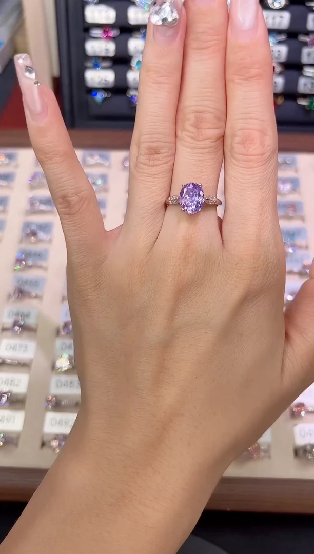 蓝宝石戒指银S925镶嵌0000