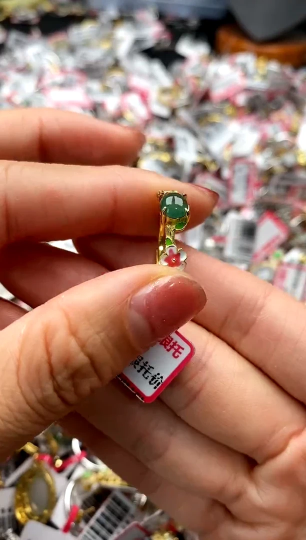 【闪购商品】翡翠戒指银S925镶嵌55555555    6
