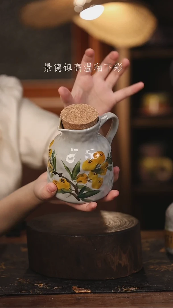 陶瓷景德镇高温釉下手绘陶瓷@L070@