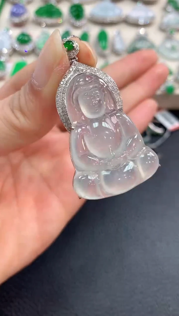 【闪购商品】翡翠吊坠(不含链)18K金镶嵌b150
