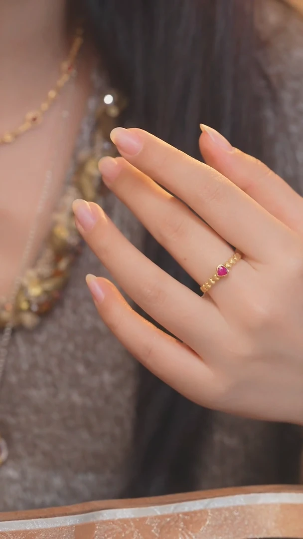 【闪购商品】红宝石戒指18K金镶嵌（0.42ct）@@U8268