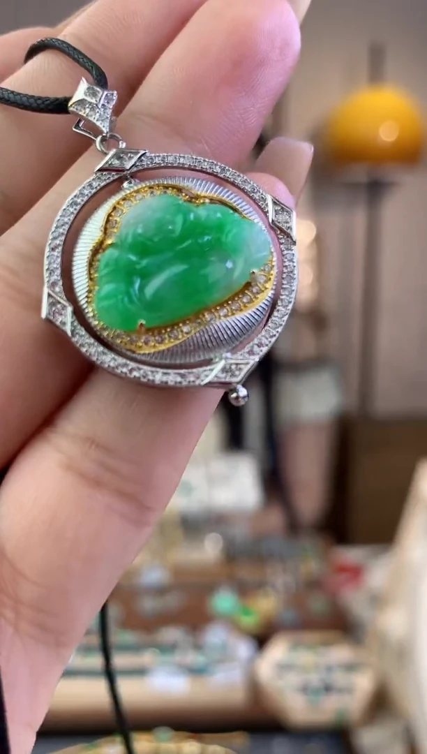 翡翠银S925镶嵌吊坠(不含链)吊坠