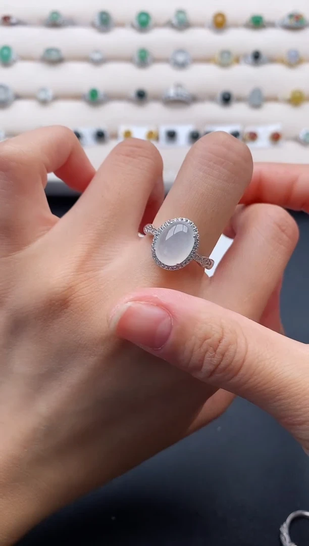 银S925镶嵌戒指翡翠11111111+3