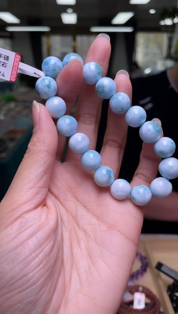 未镶嵌针钠钙石（海纹石）手链12±/x-728【