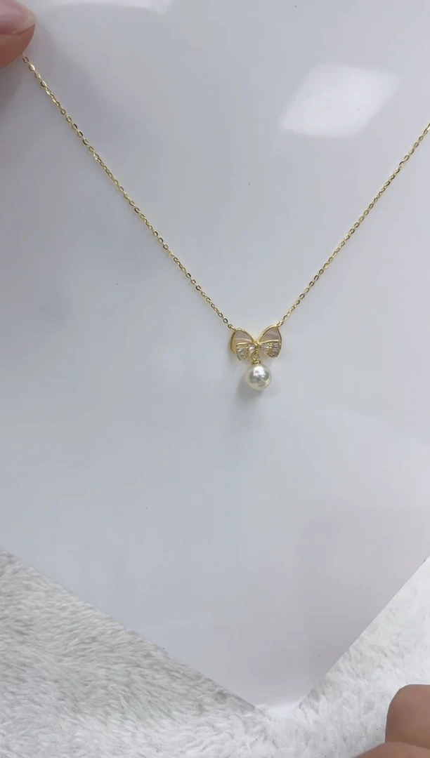 【闪购商品】海水珍珠颈饰银S925镶嵌海水珍珠项链