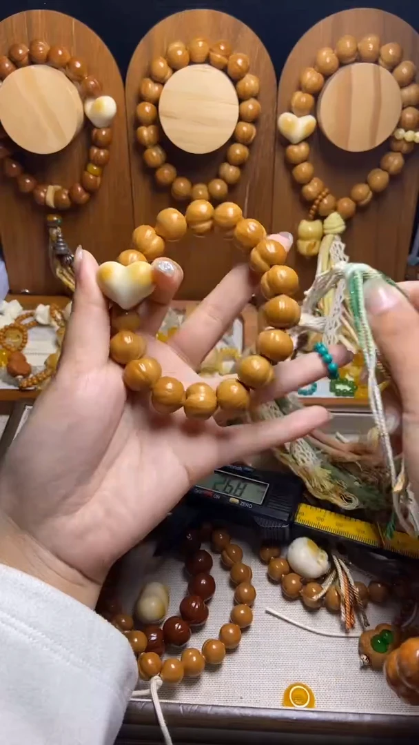 手串猴头核桃珠*宝全品聚宝盆爱心绿跑环手串全穿