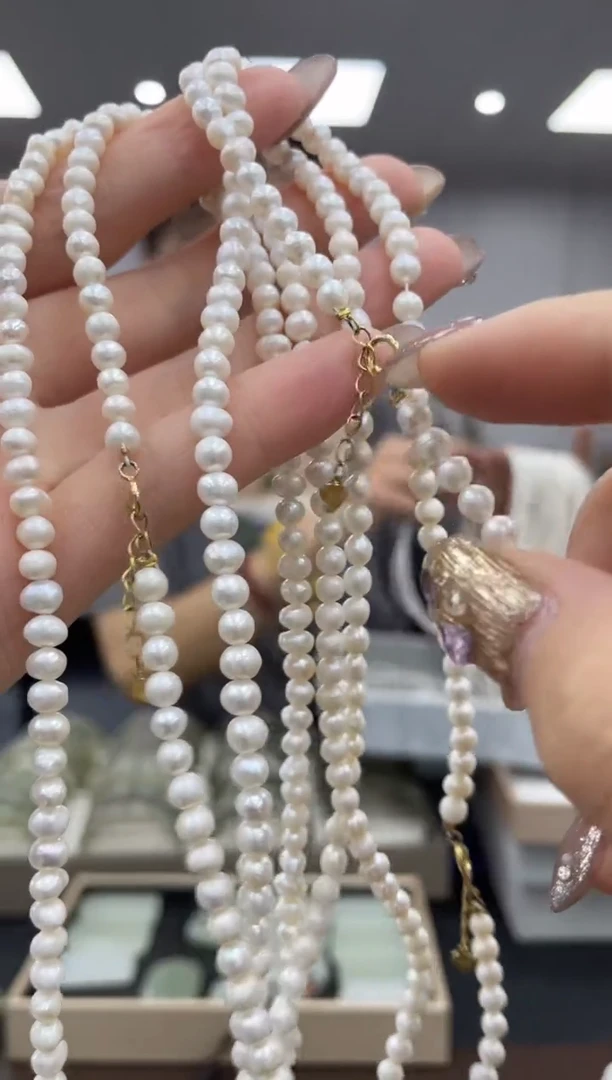 未镶嵌淡水珍珠项链多样性拍一发一4mm