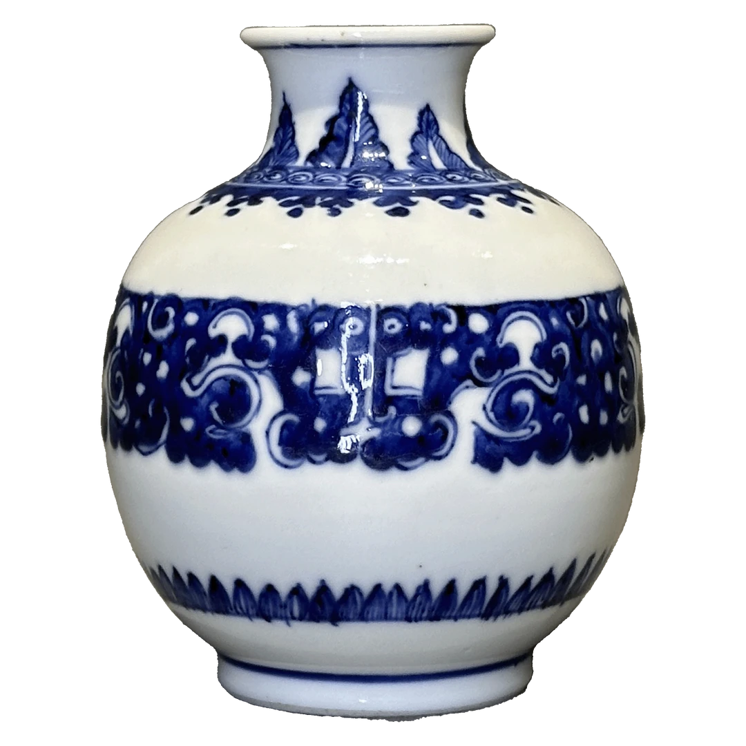 25016940y青花夔龙纹石榴樽