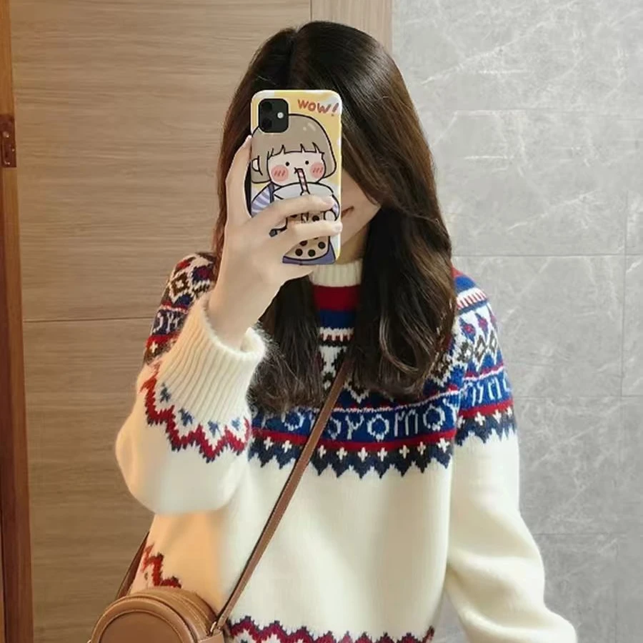 【1-100】秋冬新款时尚韩系百搭针织上衣