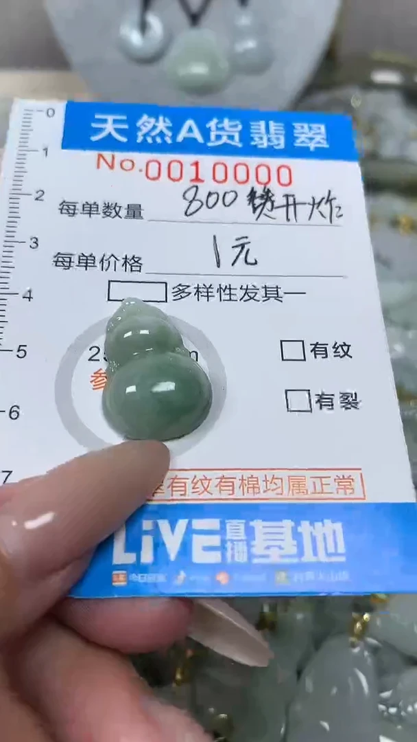 翡翠未镶嵌颈饰净货挂件-10000