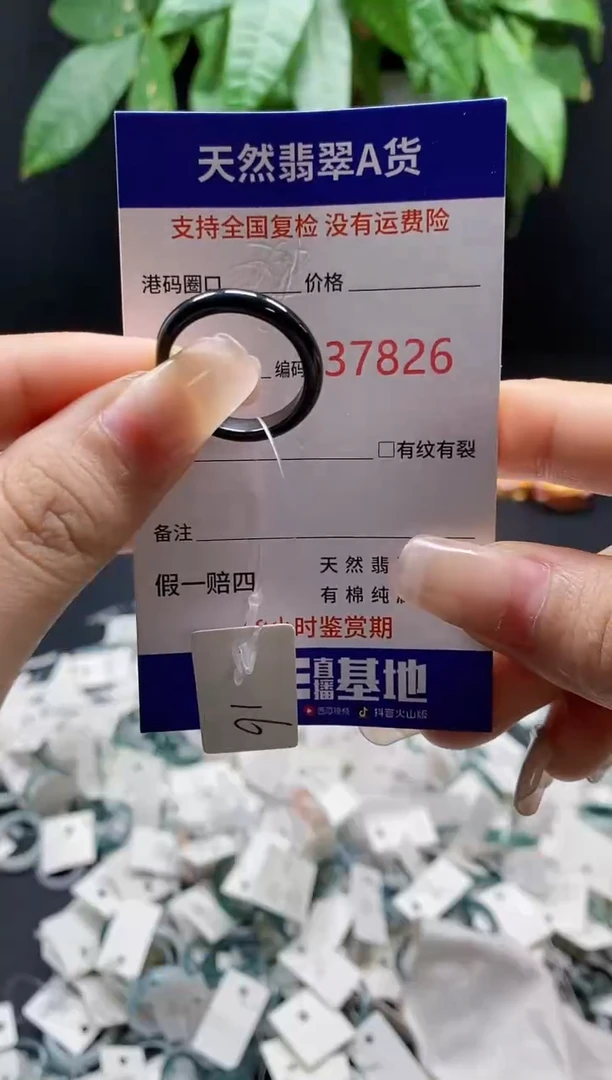 翡翠戒指未镶嵌 天然翡翠戒圈7826