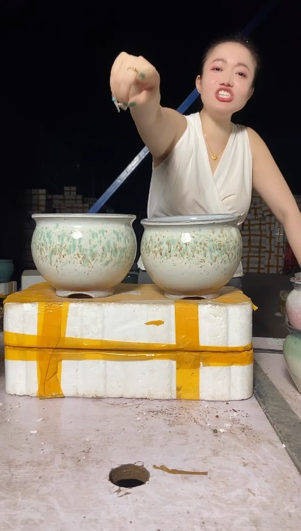 宜兴紫砂粗陶花盆20/17