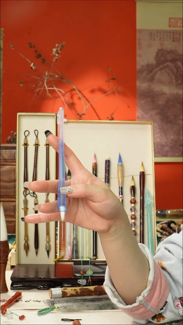 501号闪孤品高货毛笔链接 清水试笔 蘸墨不退