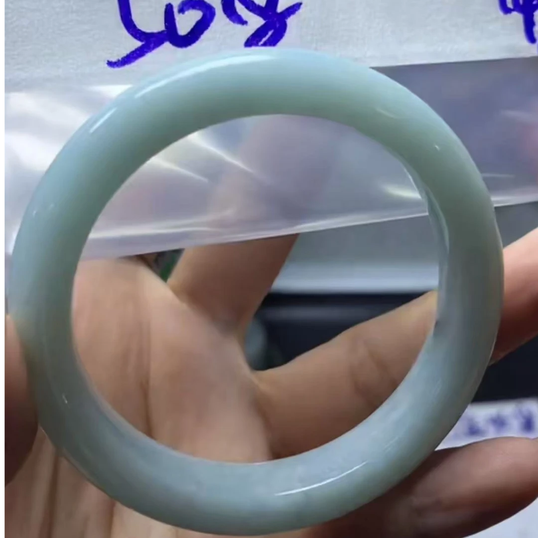 天然翡翠手镯50.8#660元毛货需精细抛光