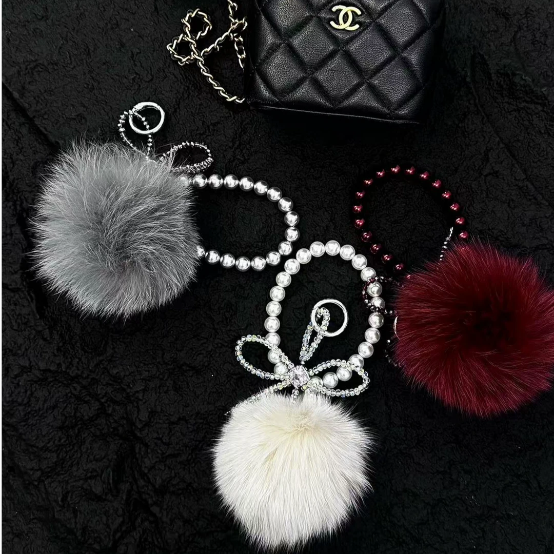 轻奢手机壳链条配饰 【定制款不退换】毛绒女款秋冬通用时尚风格