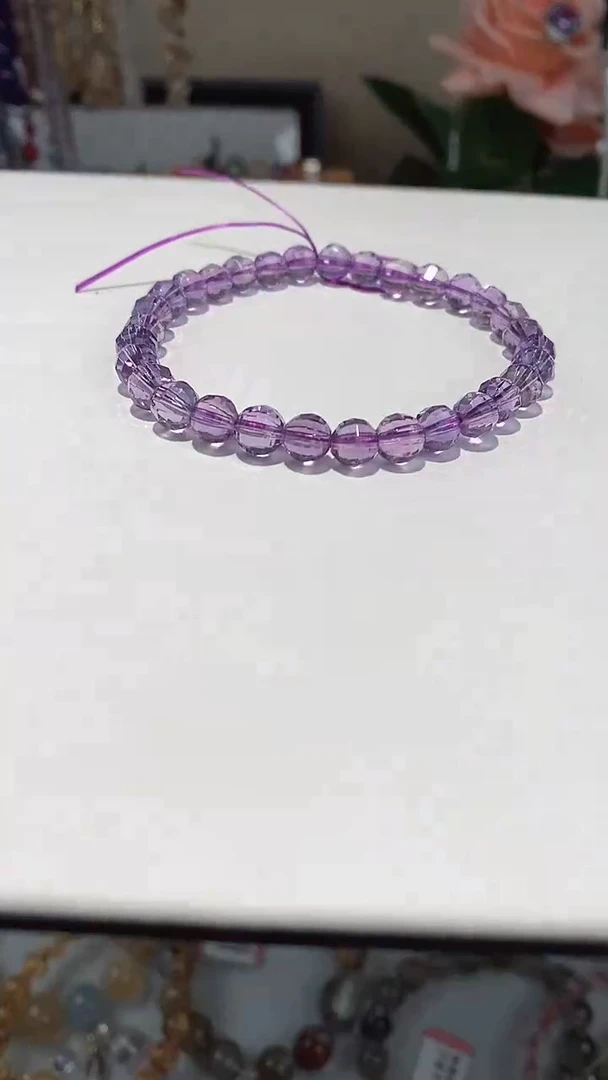 【闪购商品】水晶无未镶嵌紫刻面手串