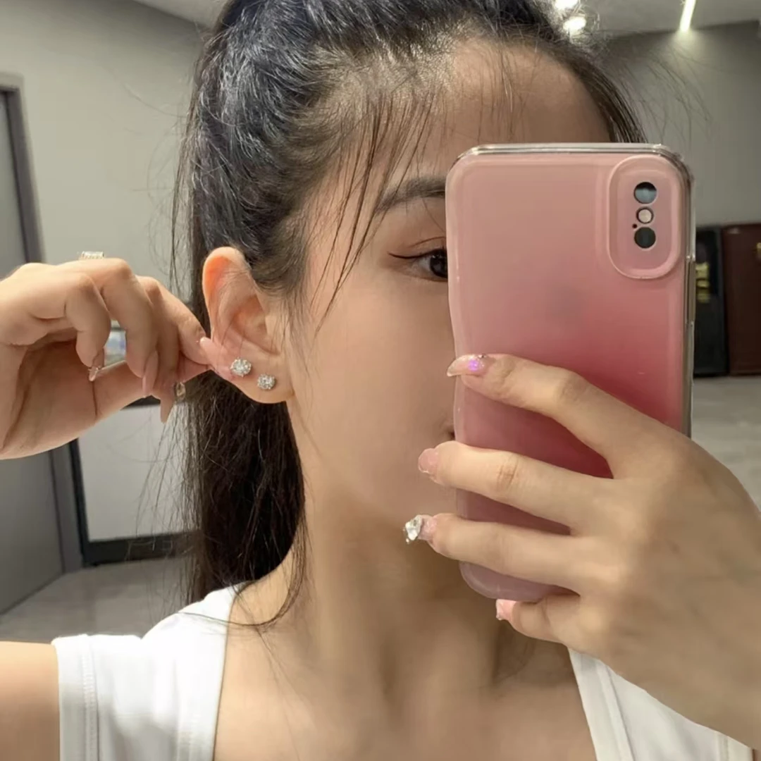 925银耳饰 【T经典单钻耳钉】妥妥的气质款通勤百搭四爪六爪