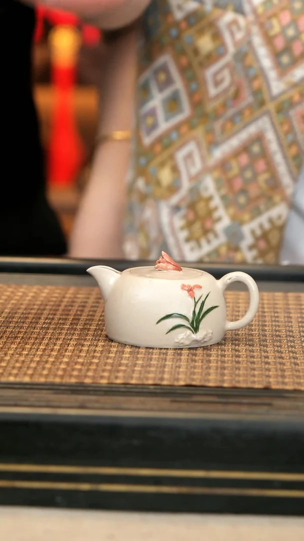 茶壶紫砂WXT21《兰花·井栏》白玉段