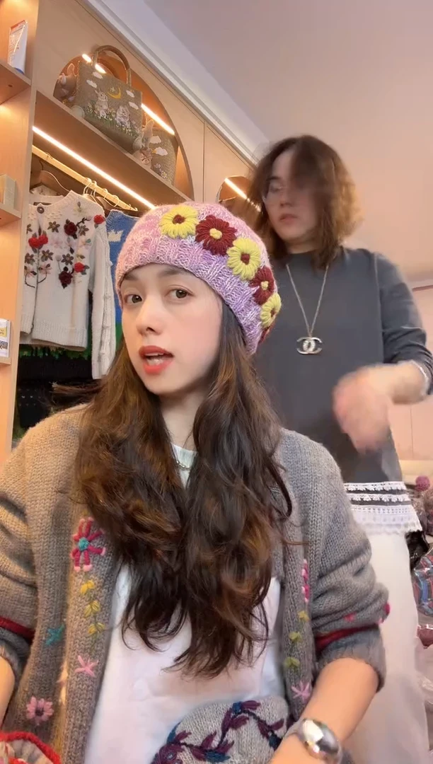 羊毛薰*草百羊毛贝雷帽B849