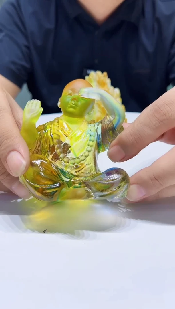 琉璃手工艺品古法琉璃不看佛摆件