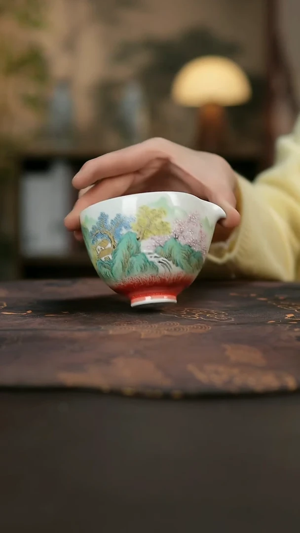 景德镇陶瓷杯碗柴烧多人