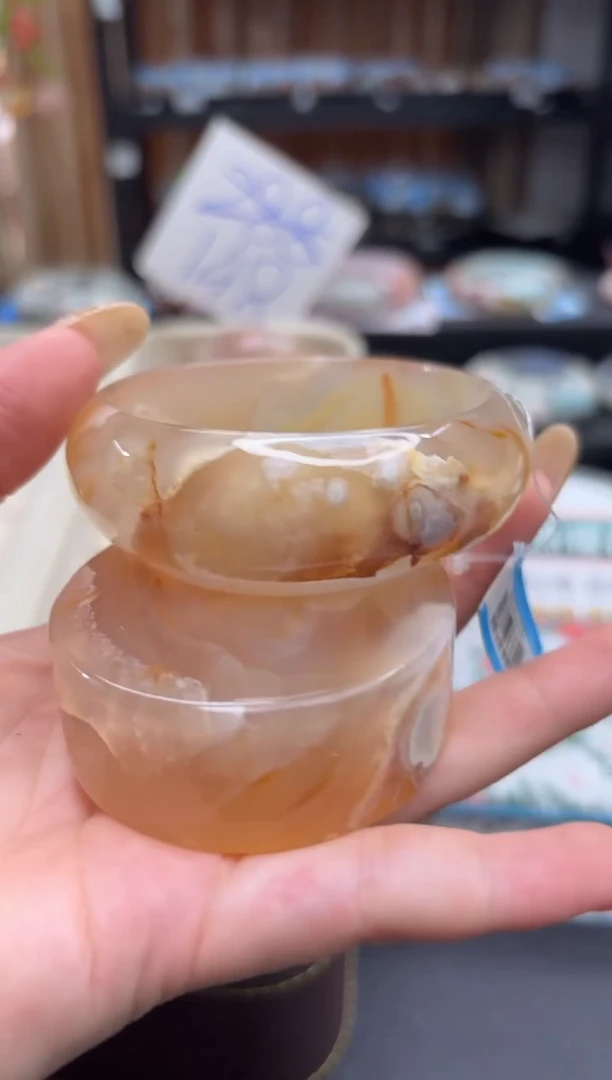 未镶嵌手镯石英质玉C287(57圈赠送镯心)