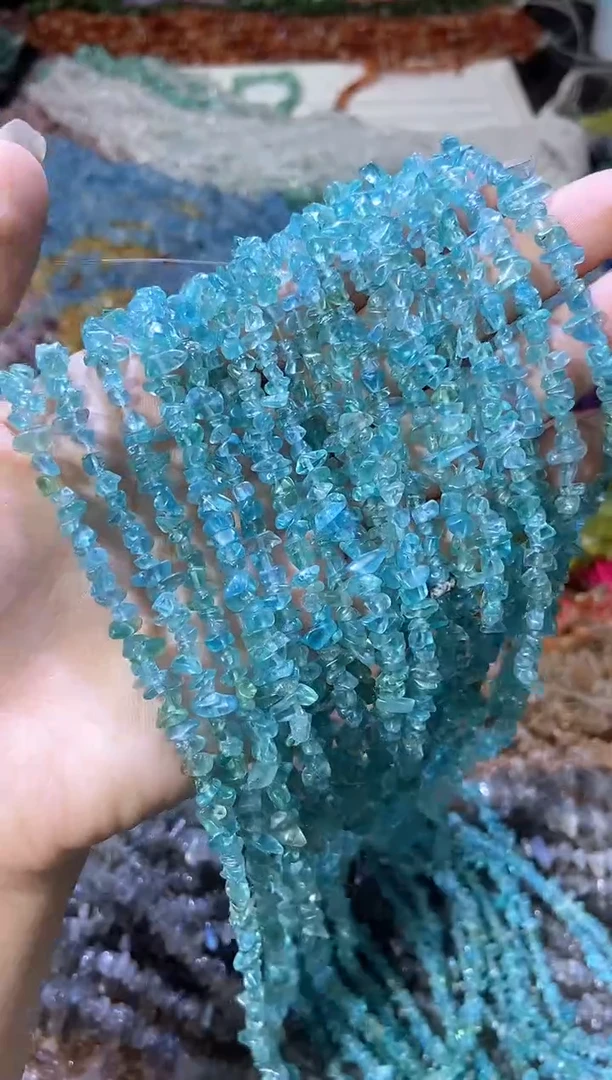 水晶珠宝半成品未镶嵌小蓝磷灰