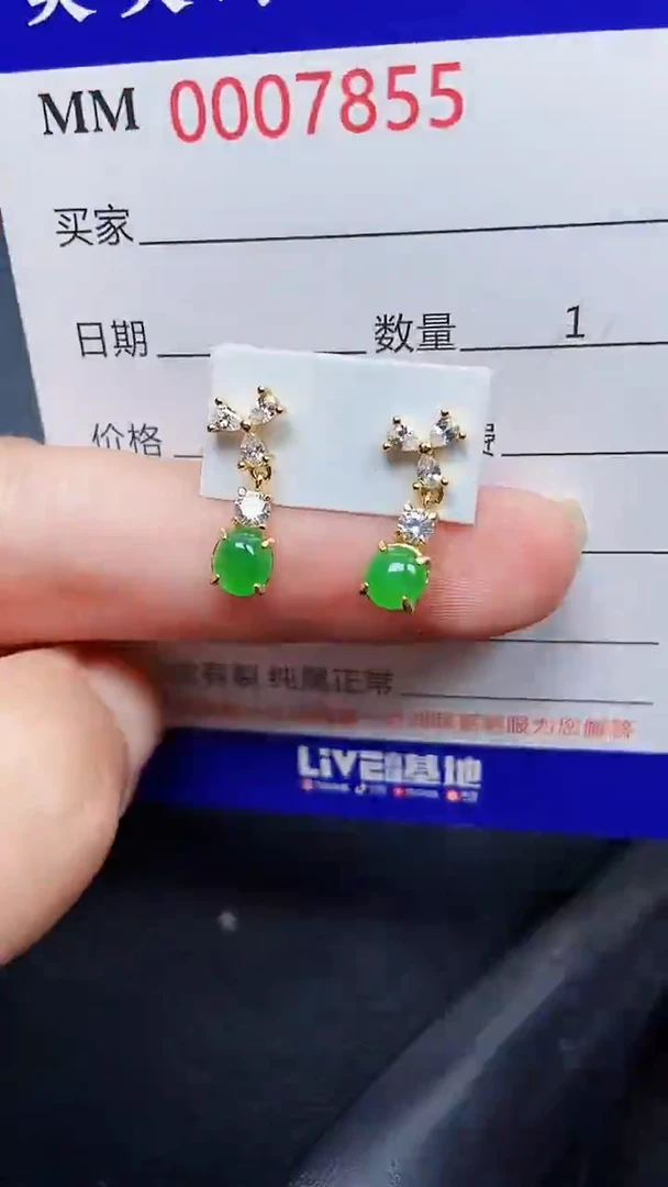 翡翠银S925镶嵌颈饰7855