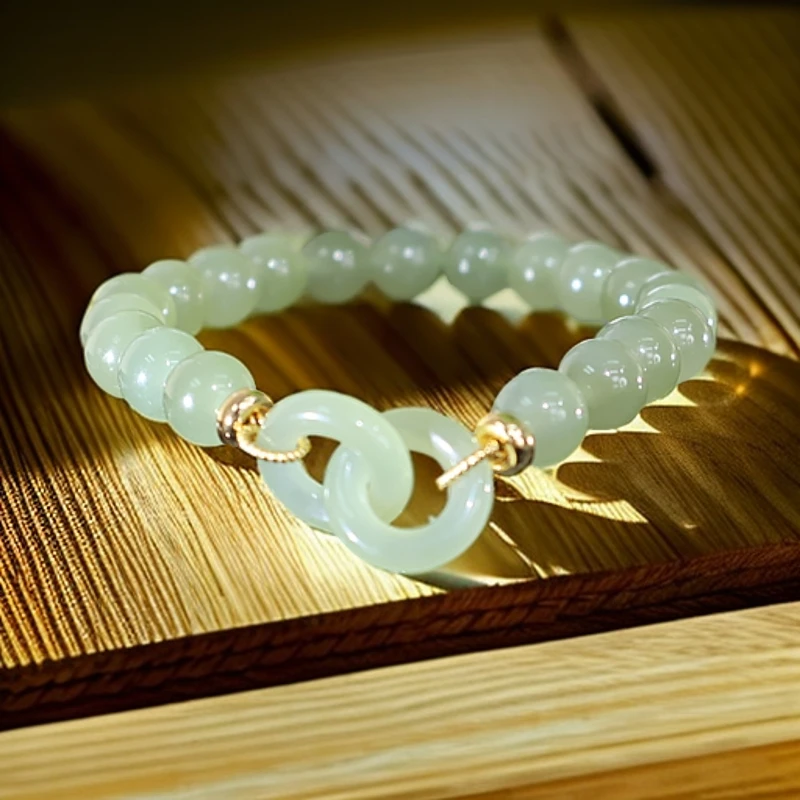 玉帮主环环相扣手串精致百搭女款珠子串珠