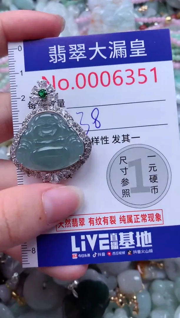 翡翠未镶嵌吊坠(不含链)6351