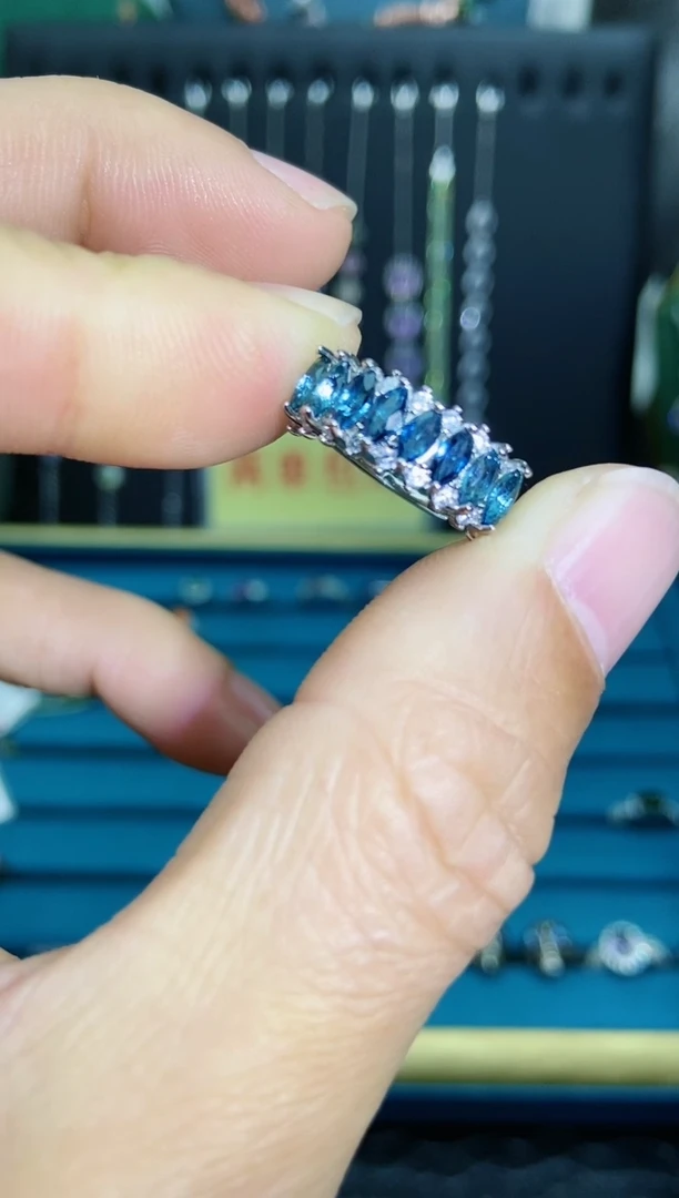【闪购商品】托帕石戒指银S925镶嵌11212