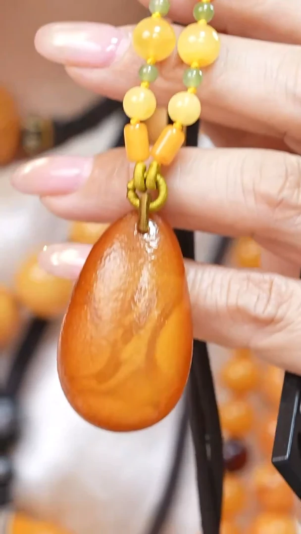 蜜蜡颈饰未镶嵌4231天然蜜蜡珠宝奇石云端妖孽全部保真