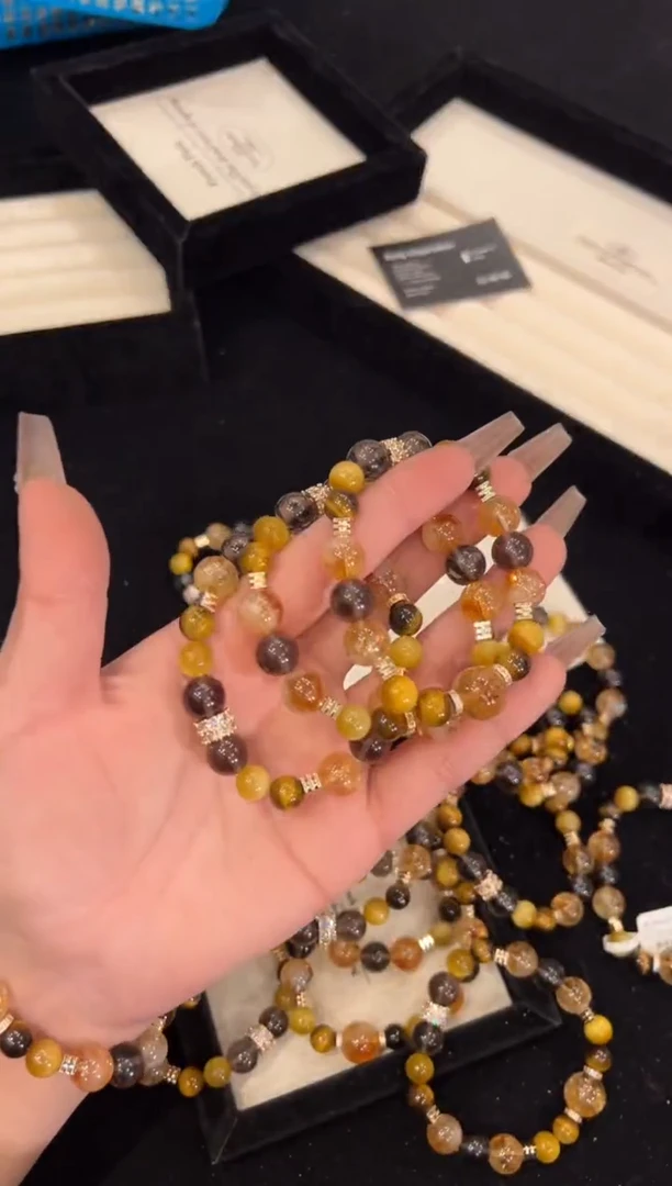 【闪购商品】水晶手链合金金虎眼手链x552