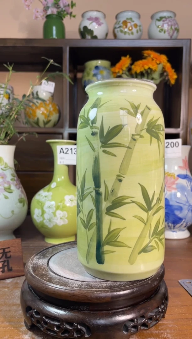 瓶景德镇手绘陶瓷花瓶—无孔