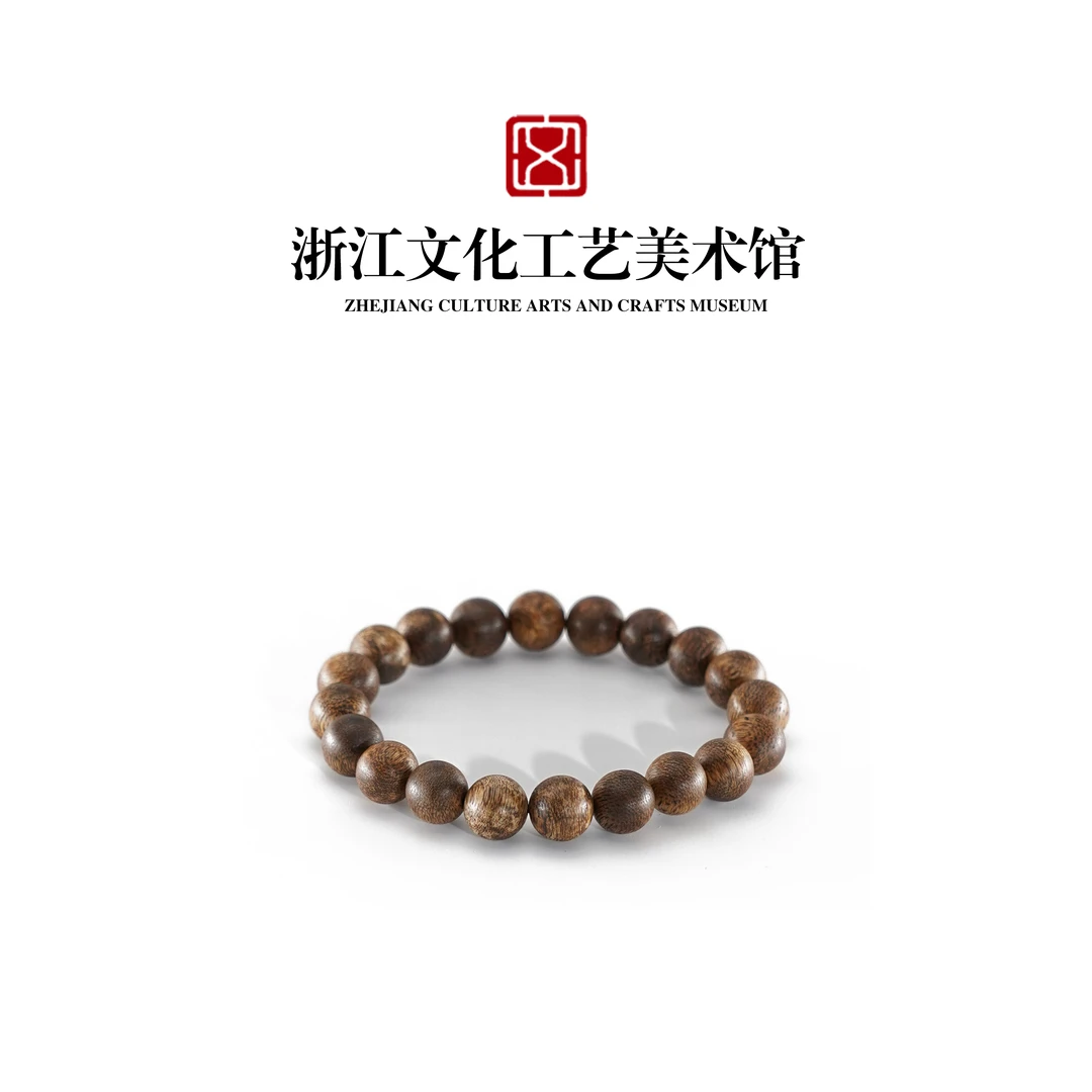 沉香手串 海南莺歌绿奇楠10mm圆珠单圈