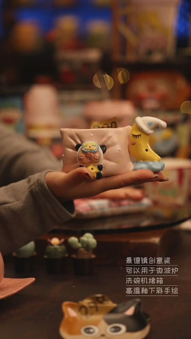 陶瓷景德镇可爱陶瓷釉下彩绘设计师款