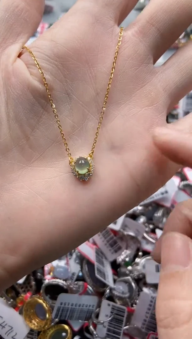 翡翠戒指银S925镶嵌7777---2