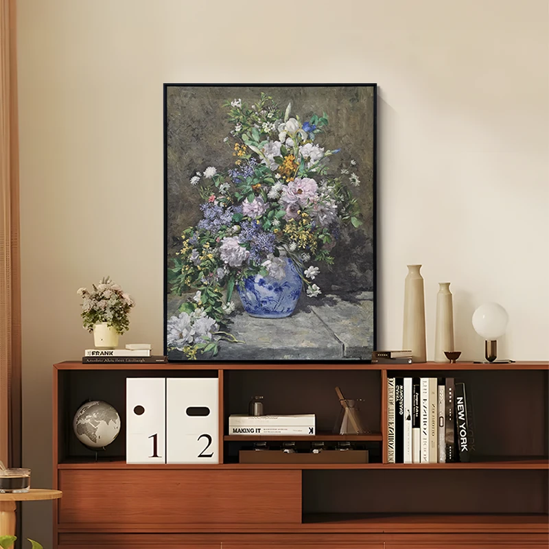 轻奢手工添笔客厅油画 沙发背景墙挂画餐厅装饰画春之花束6080