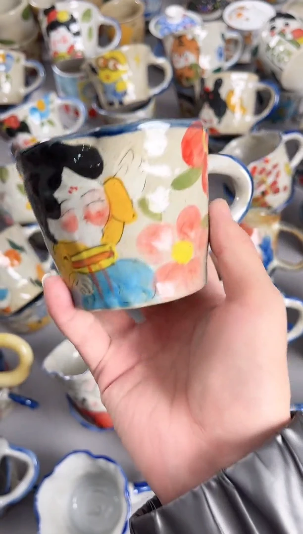 【闪购商品】瓷片手绘高温釉下彩陶瓷