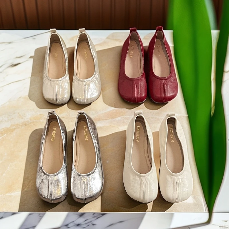 浅口方头单鞋夏季新款法式软底百搭配裙子鞋子女ins拖鞋女鞋外穿